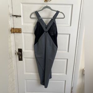 Skunkfunk Gray and Black Sleeveless Asymmetrical Cotton Dress Size 2